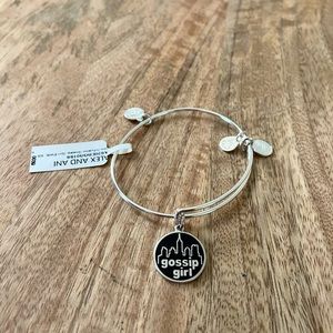 NWT Alex & Ani Gossip Girl Logo City Charm Bracelet Bangle